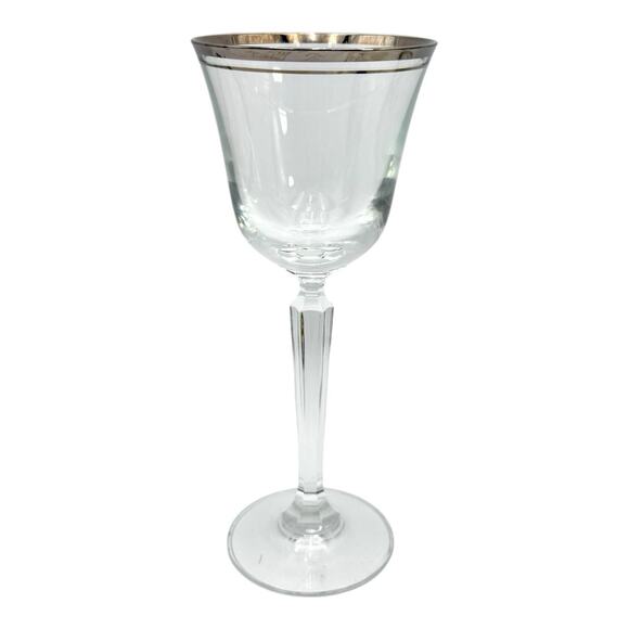 Mikasa Briarcliffe Crystal Stemware Silver Band Iced Tea Wine Glass Water Goblet - Picture 8 of 16